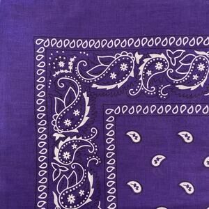 Dark Purple Western Southwestern Cotton Bandana Scarf